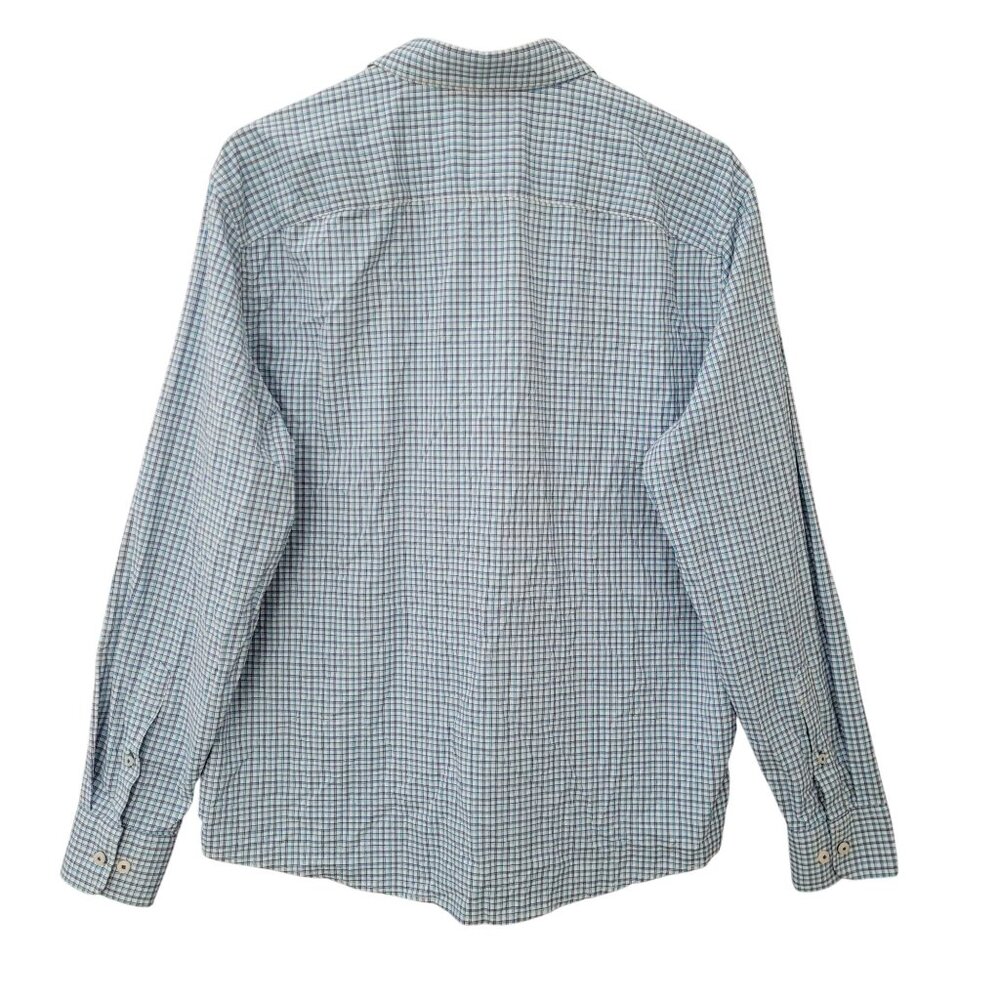 Untuckit Lopez-Perf Tea Plaid Button Down Shirt Mens Size XL Regular Fit - Picture 2 of 9